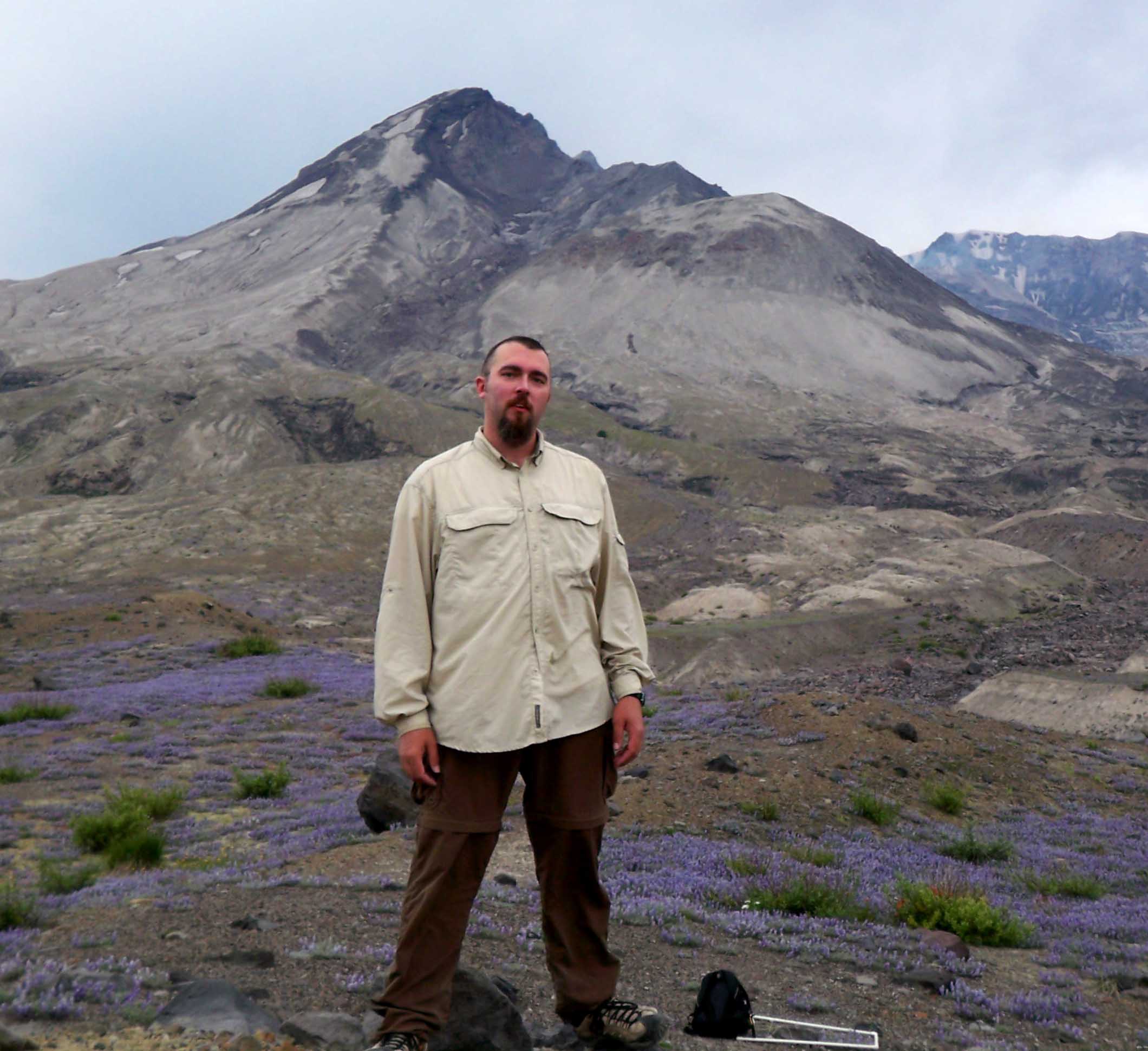 MichaelFleming in Front of Crater